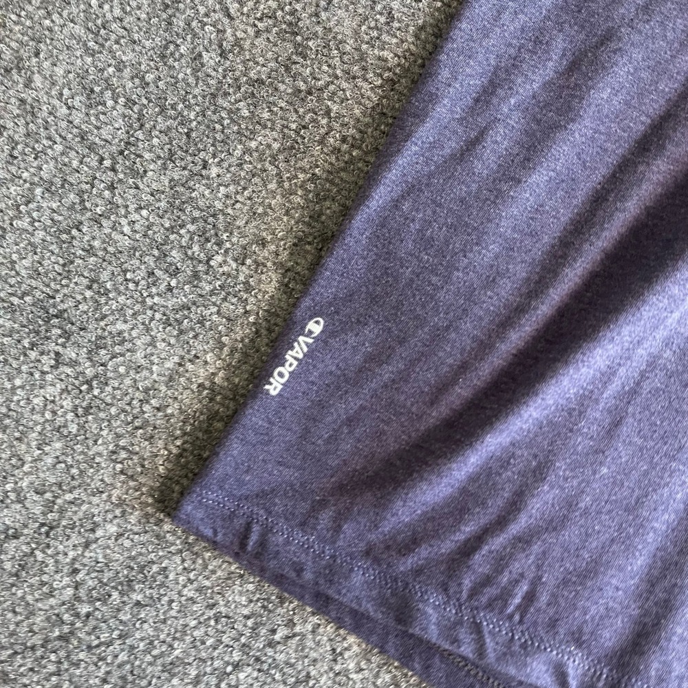 Champion Vapor Cotton Mens 2XL Heather Navy Blue Short Sleeve T-Shirt Activewear - Picture 2 of 7
